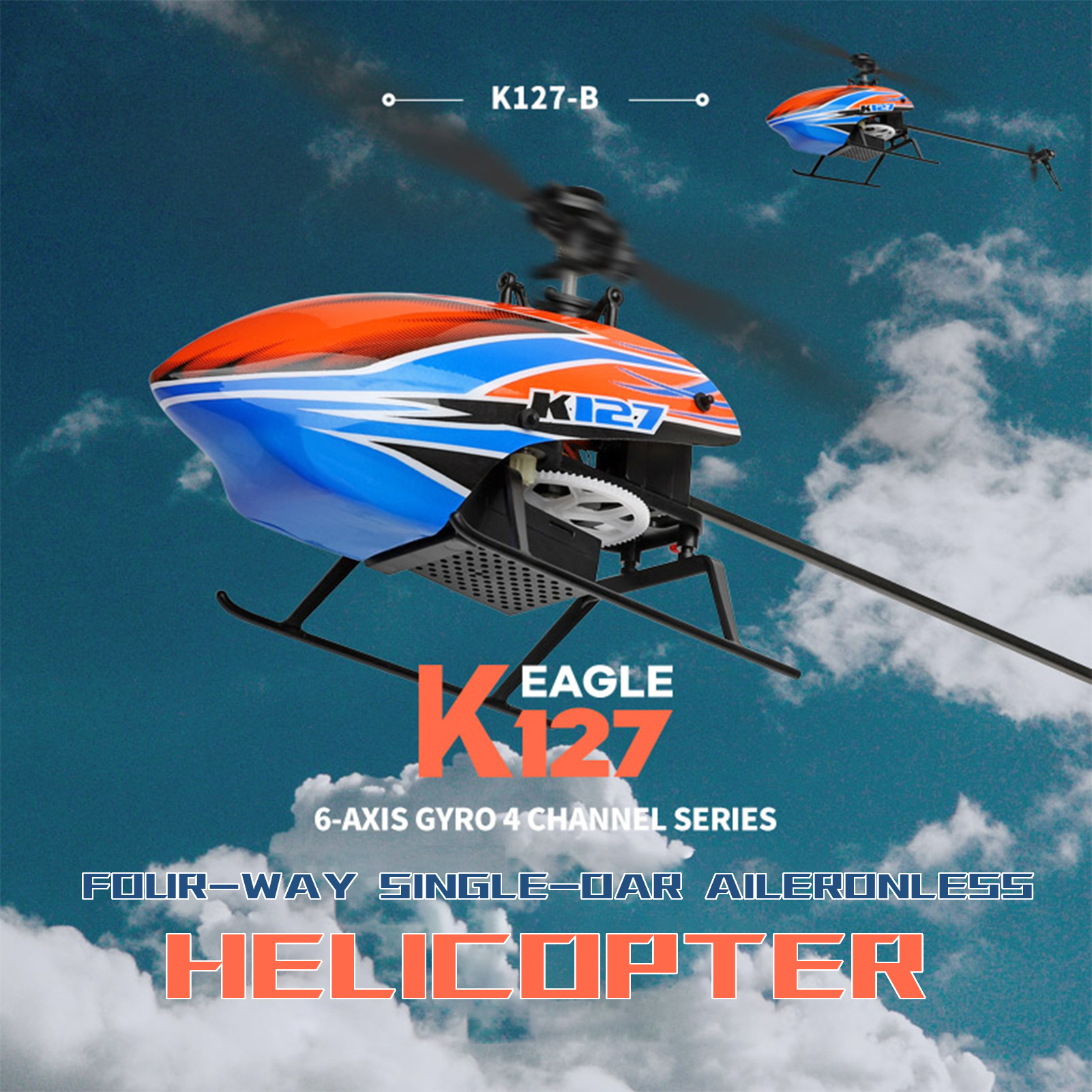 Rc Helicopter Gyro - WLtoys XK K127 4CH 6-axis Gyro
