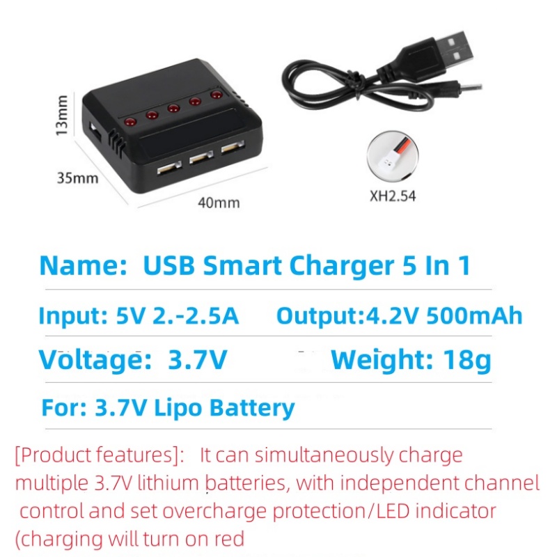 Syma X5HW X5HC X5C X5SW 3.7V 5 - Rc Helicopter Charger avaliação e preço