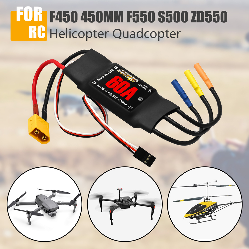 60A Brushless ESC 2-6S Electri - Rc Helicopter Electric avaliação e preço