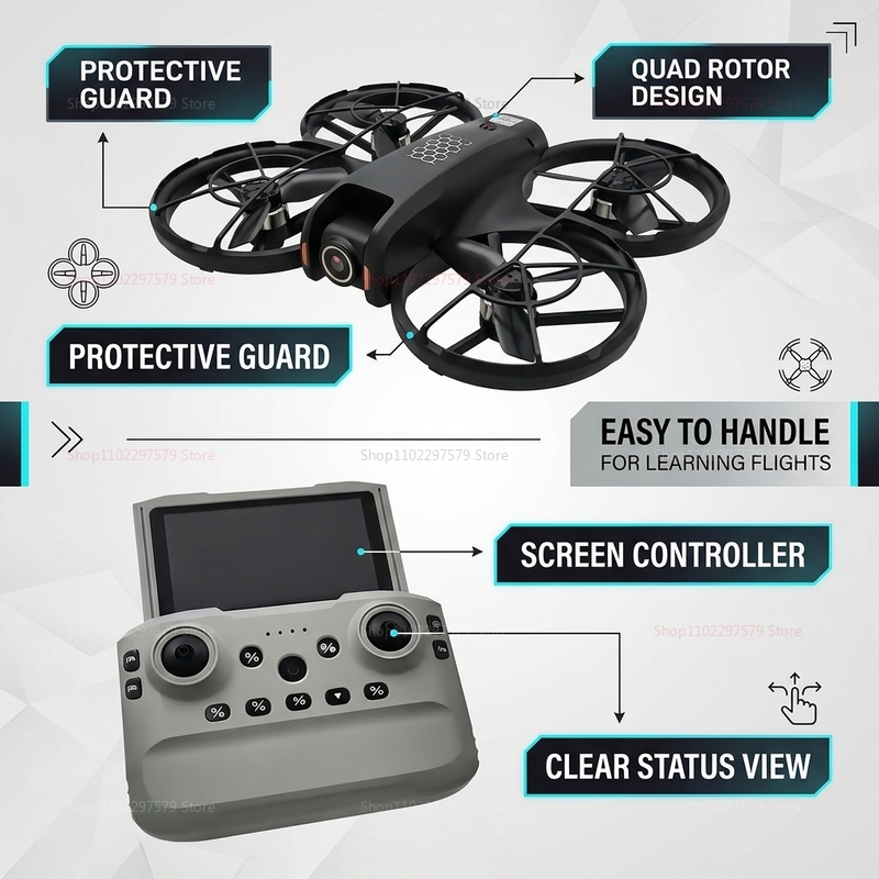 2026 New M5 Mini Drone 8K HD C - Rc Helicopter Gyro avaliação e preço