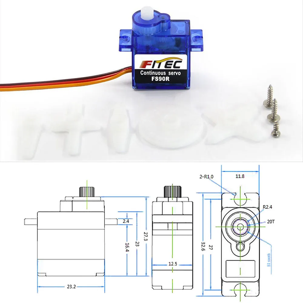 Feetech Mini FS90R Micro Servo - Rc Helicopter Motor avaliação e preço