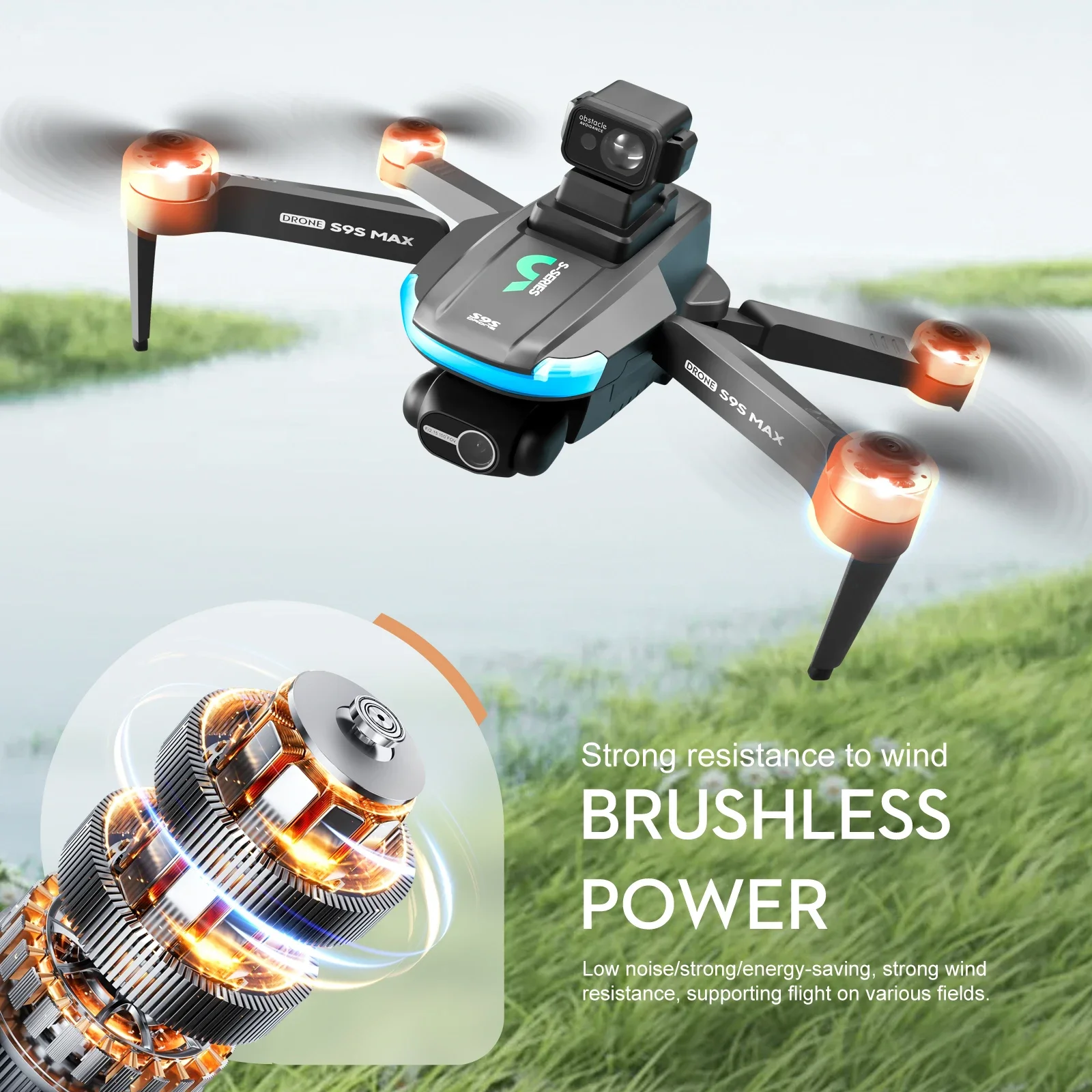 NEW S9S MAX MINI Drone 4K 2-Ax - Rc Helicopter Case avaliação e preço