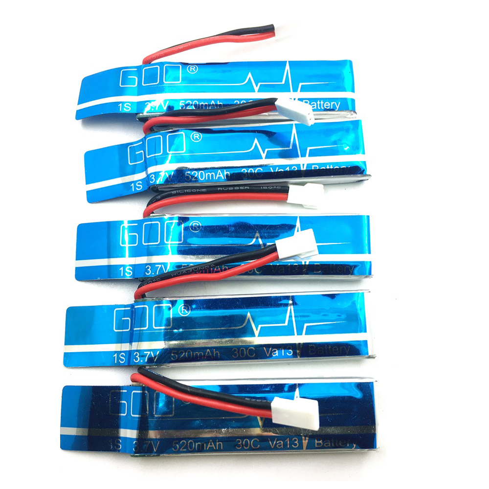 5PCS 3.7V 520mAh 30C Upgraded  - Rc Helicopter Coaxial avaliação e preço