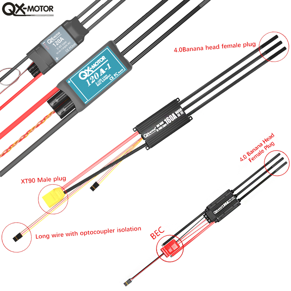 QX-MOTOR Brushless ESC series  - Rc Helicopter Battery avaliação e preço