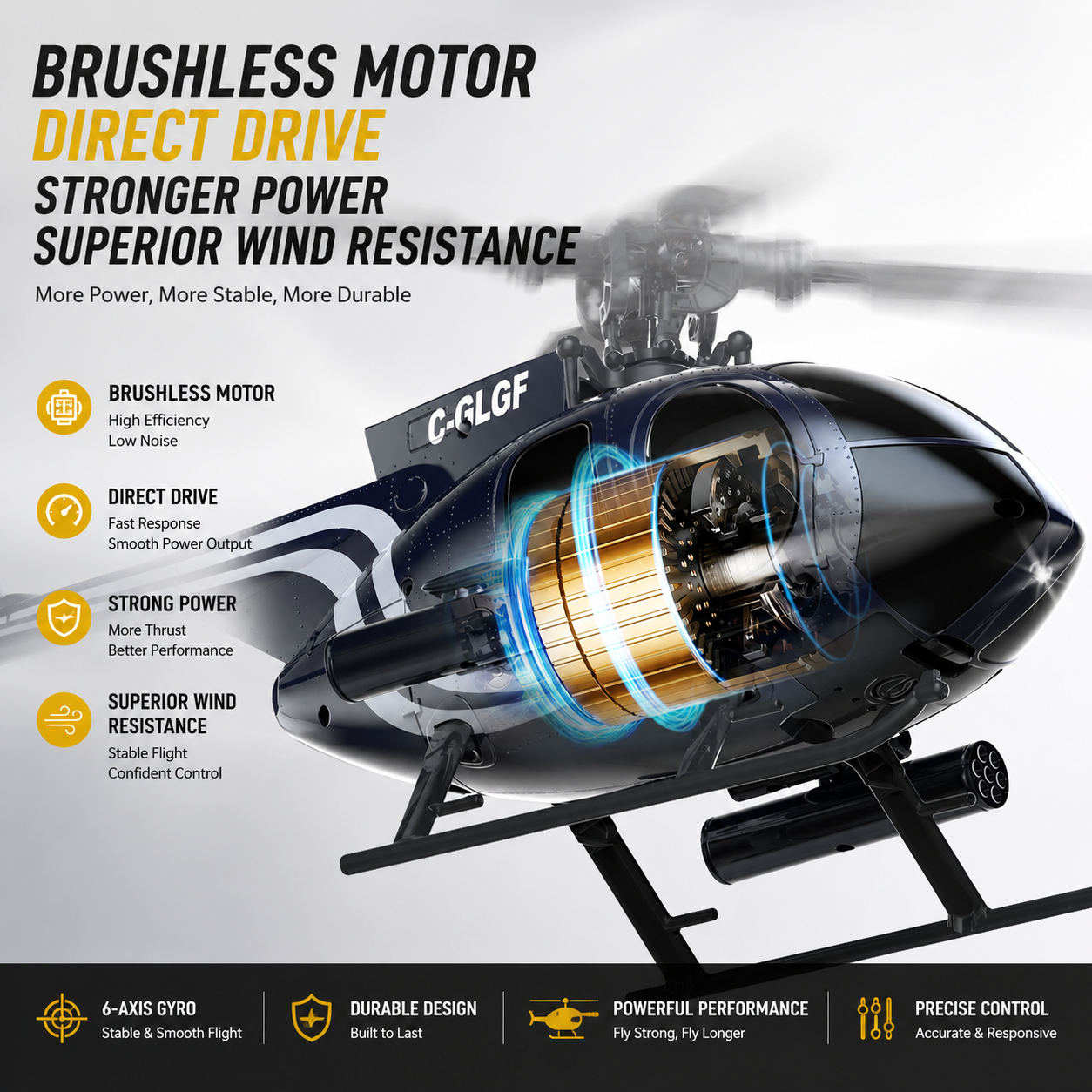 K300 6CH RC Helicopter Brushle - Rc Helicopter Gyro avaliação e preço