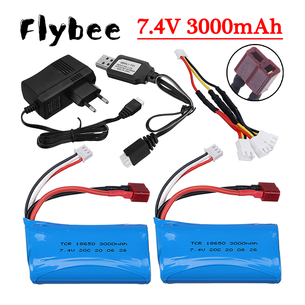 7.4V 3000mAh Li-ion Battery fo - Rc Helicopter Charger avaliação e preço