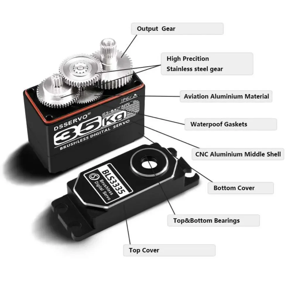 35KG BLS3335 Digital Servo Mot - Rc Helicopter Servo avaliação e preço