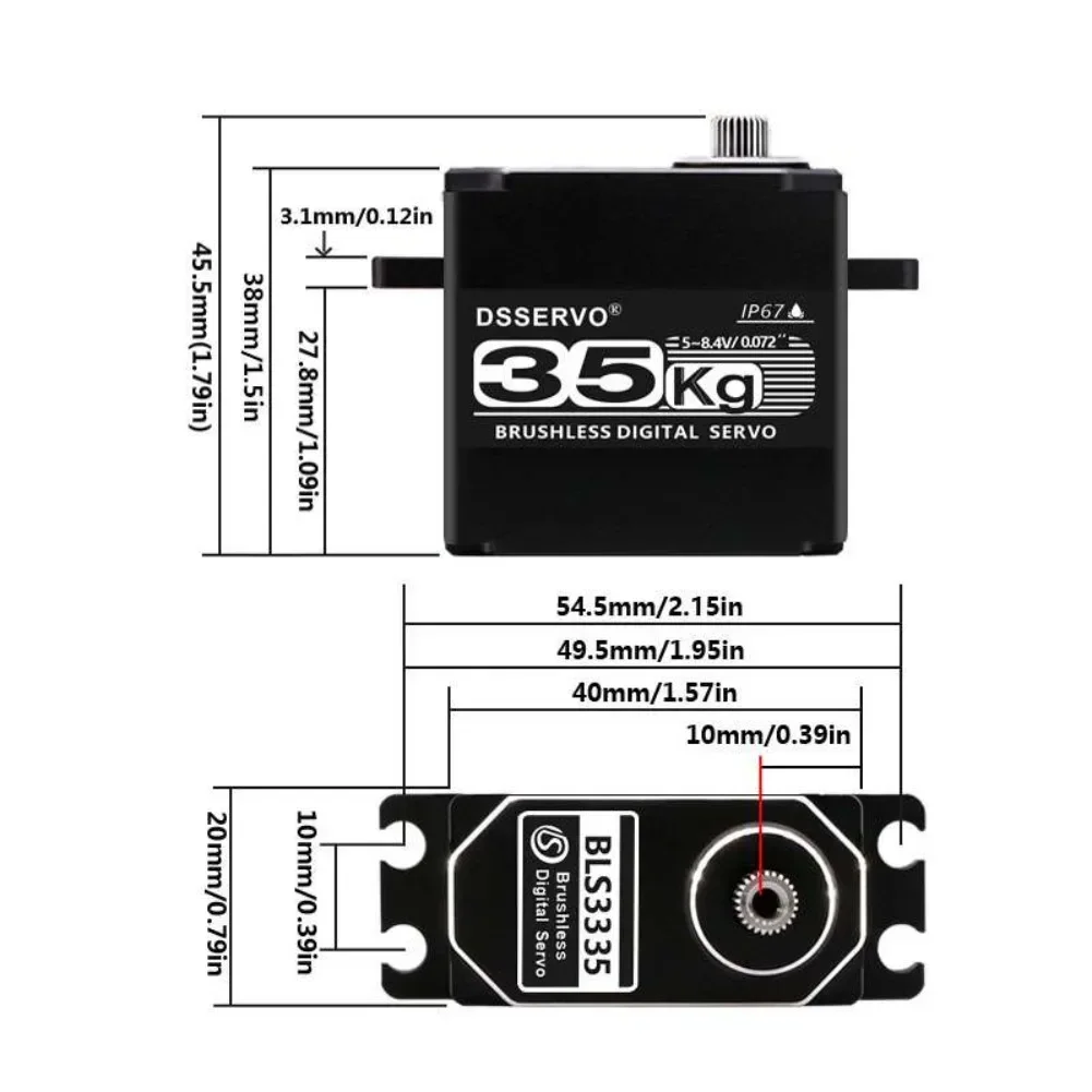 35KG BLS3335 Digital Servo Mot - Rc Helicopter Servo avaliação e preço