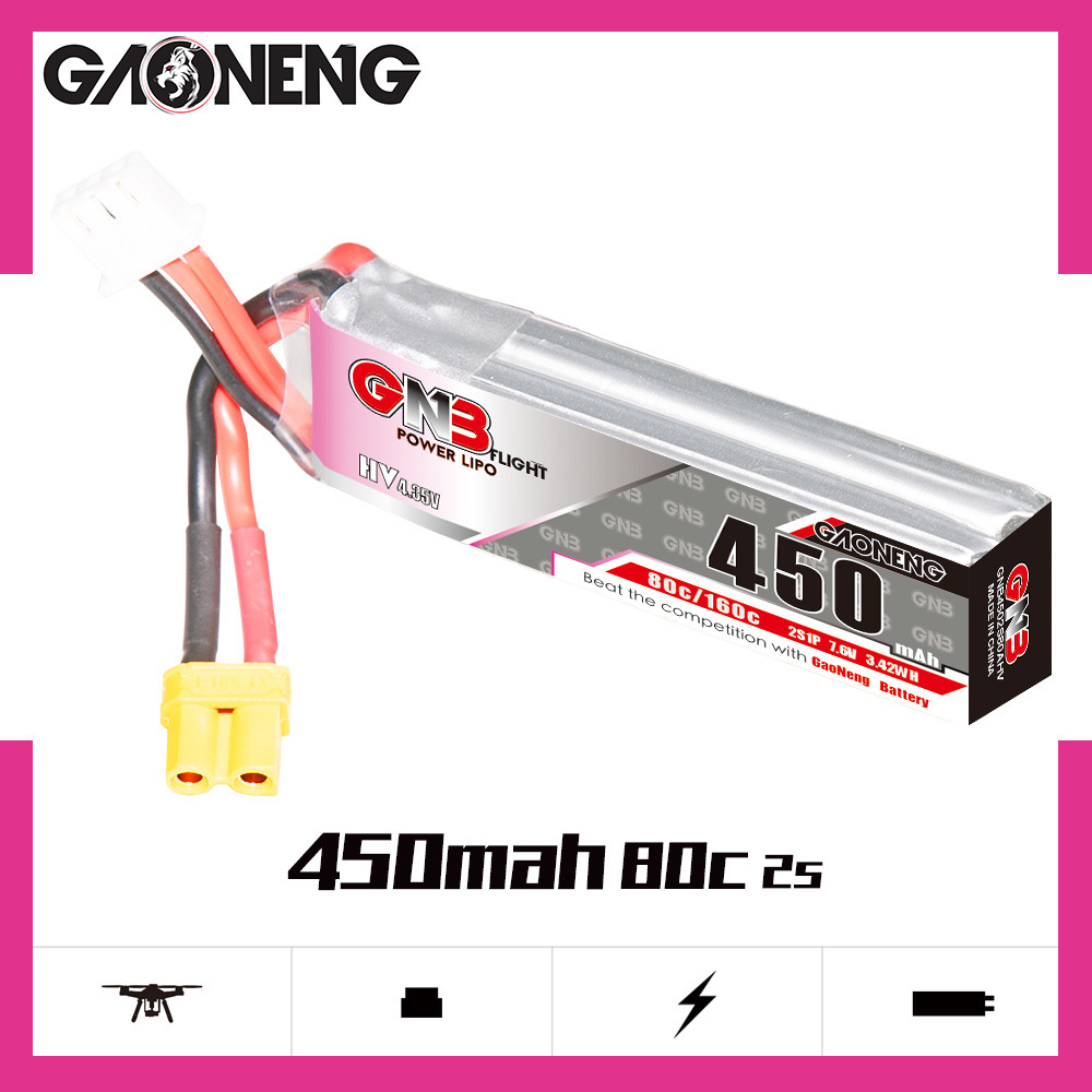 GNB LiPo Battery HV 2S 7.6V 45 - Rc Helicopter Parts avaliação e preço