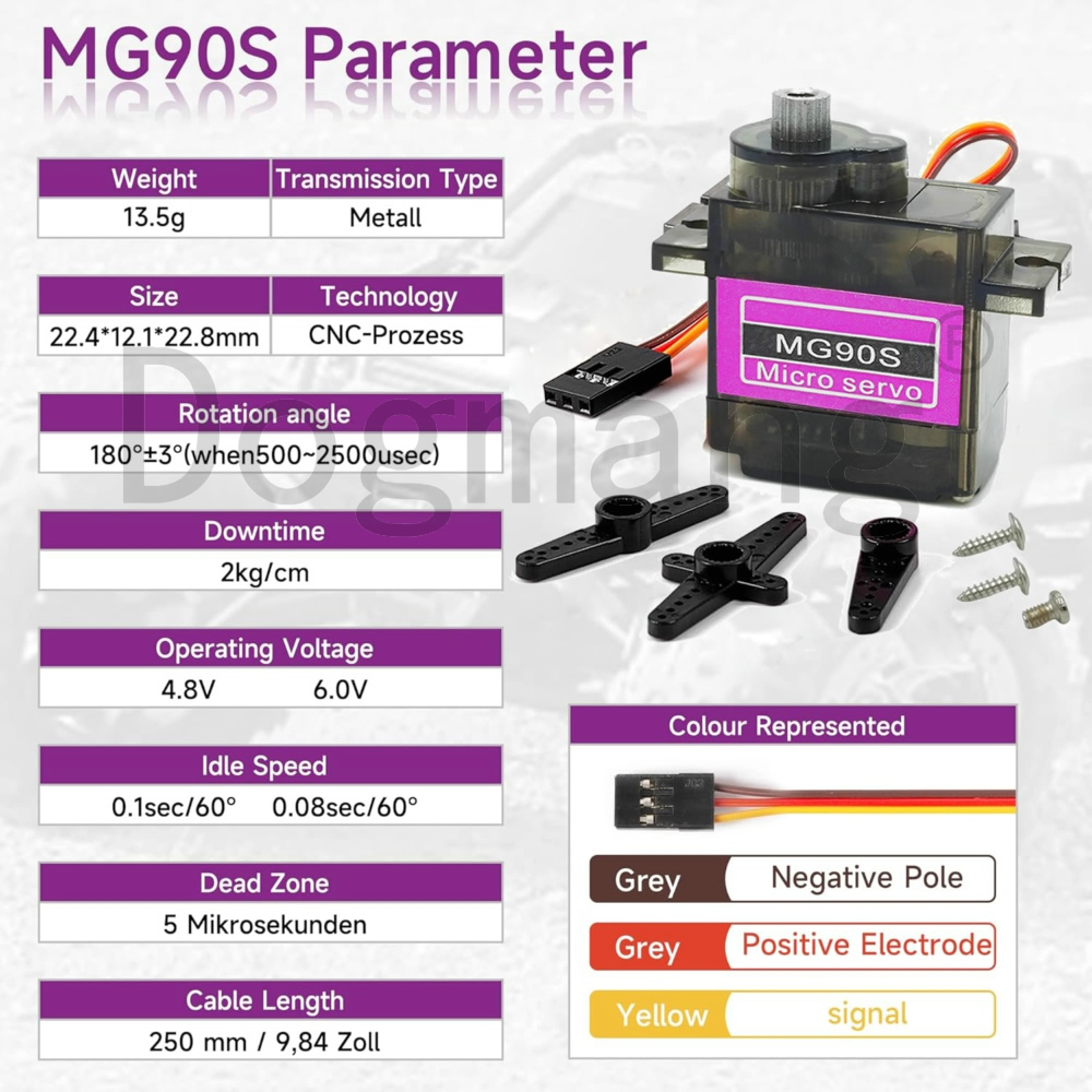 MG90S Servo 1/2/4/10/20/50 Pcs - Rc Helicopter Servo avaliação e preço