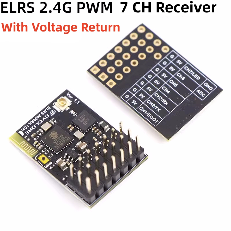 ELRS 2.4G PWM 7CH 6CH CRSF Rec - Rc Helicopter Battery avaliação e preço