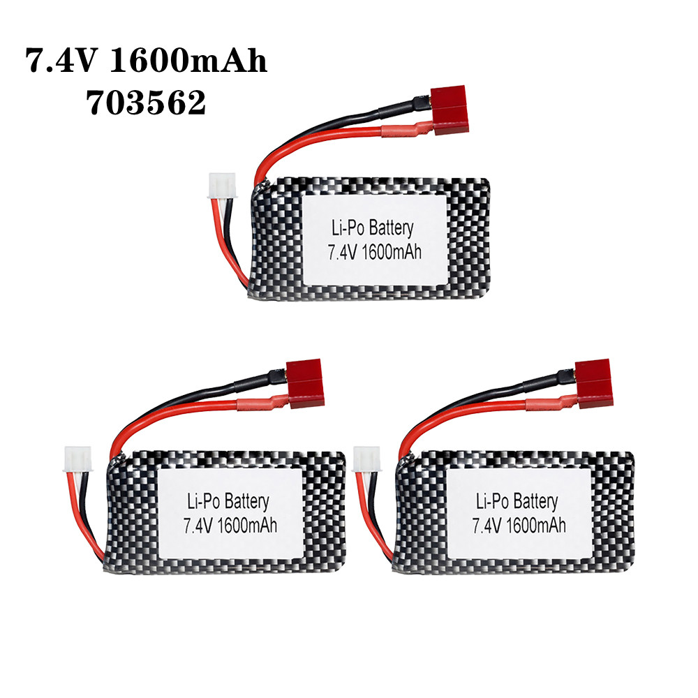 1/2/3pcs/Lot 7.4v 1600mah 7035 - Rc Helicopter Coaxial avaliação e preço